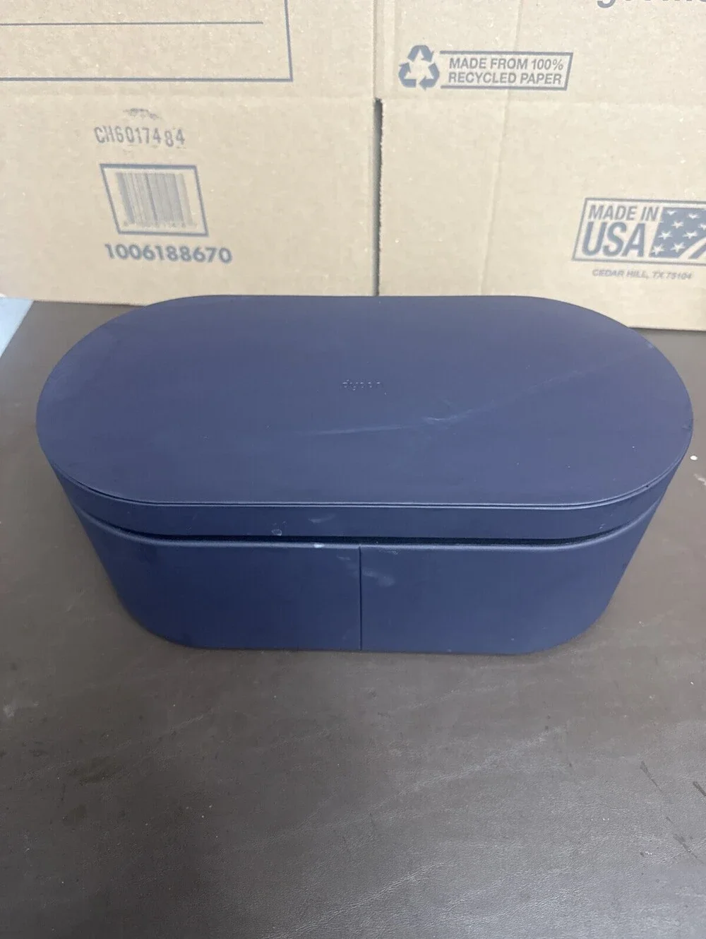 Genuine DYSON Airwrap Presentation *CASE ONLY* Prussian Navy Blue Storage Box